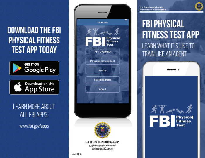 FBI Physical Fitness Test App Brochure FBI