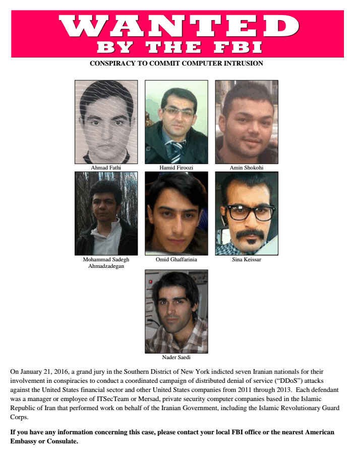 Iranian Cyber Collage — FBI