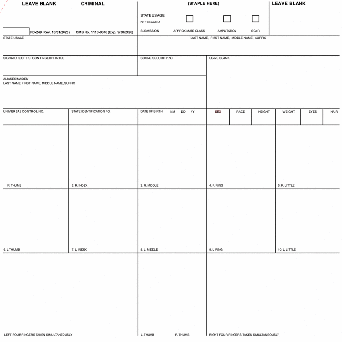 Printable Fingerprint Card Printable World Holiday