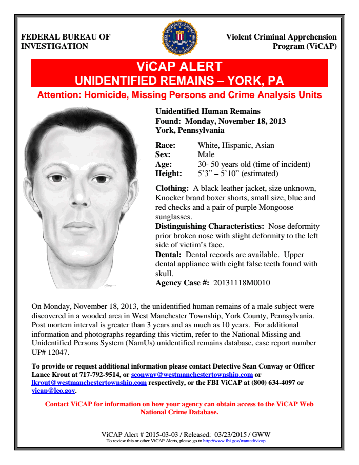 john doe york pa fbi york incident report