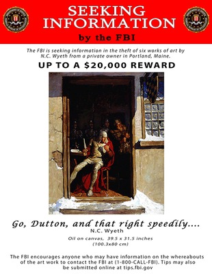 $20,000 Reward Offered for Stolen N.C. Wyeth Paintings