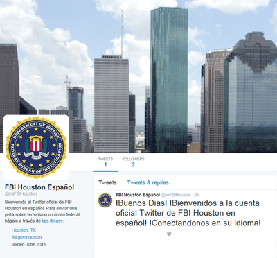 FBI Houston makes history by launching the Bureau’s first Spanish-language social media account—@miFBIHouston.