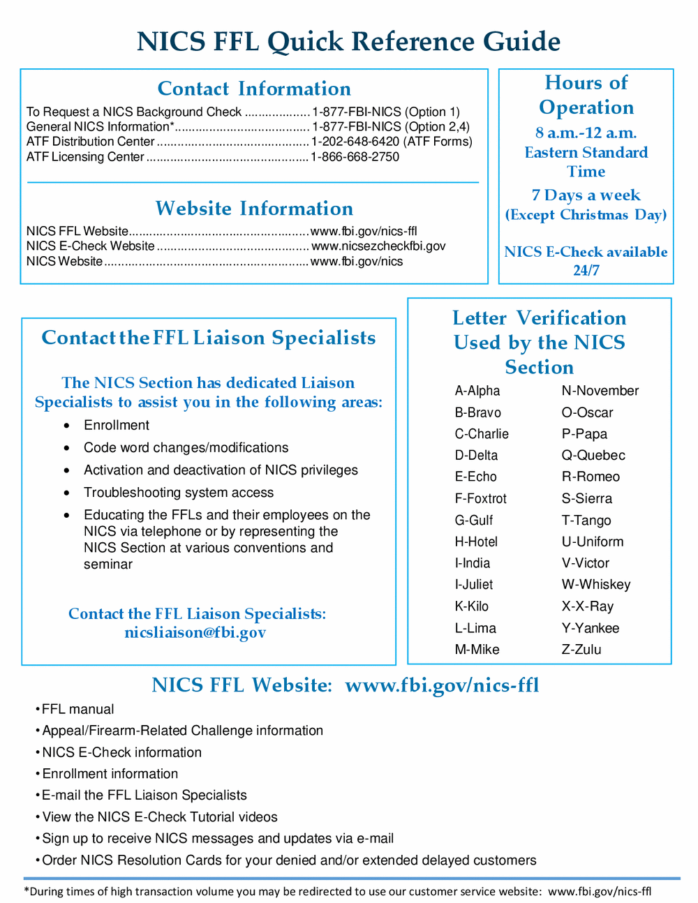Ffl Quick Reference Guide Fbi