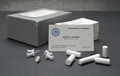 Robert Hanssen Business Cards, Chalk, and Thumbtacks