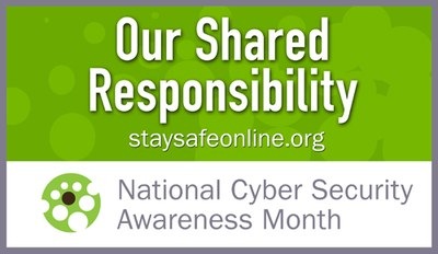 A logo box for National Cyber Security Awareness Month