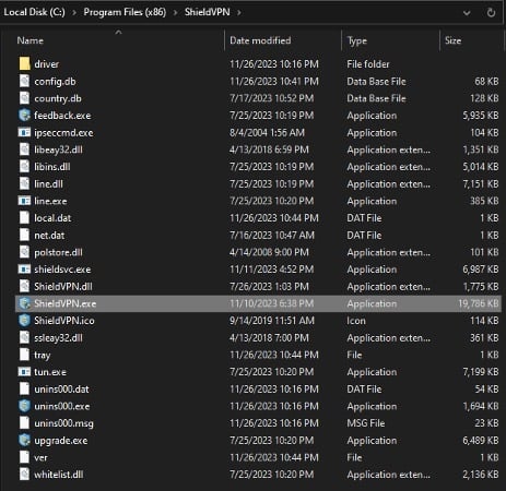Click on the drive letter aC:a (Sometimes labeled as aWindows (C:)a) and navigate to Program Files(x86) and look for the malicious software application names in the list of files and folders. 

For ProxyGate, navigate to C:\users\[Userprofile]\AppData\Roaming\ProxyGate. 

 

If you do not see any folder labeled MaskVPN, DewVPN, ShineVPN, ShieldVPN, PaladinVPN, or Proxyate, then this particular malicious software application may not be installed. 