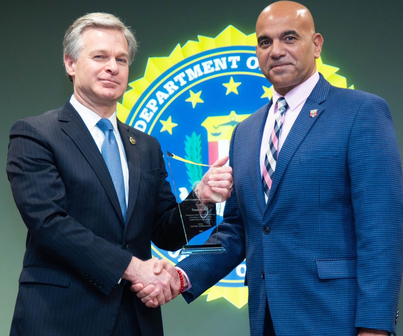 FBI Boston 2022 Director’s Community Leadership Award recipient Tamer Koheil.