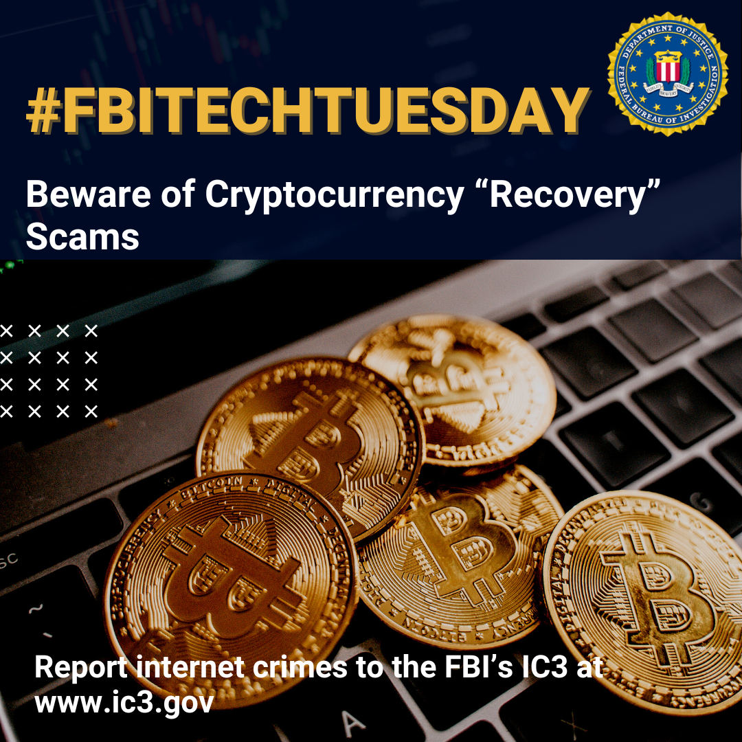 Cryptocurrency Recovery Scams English Graphic
