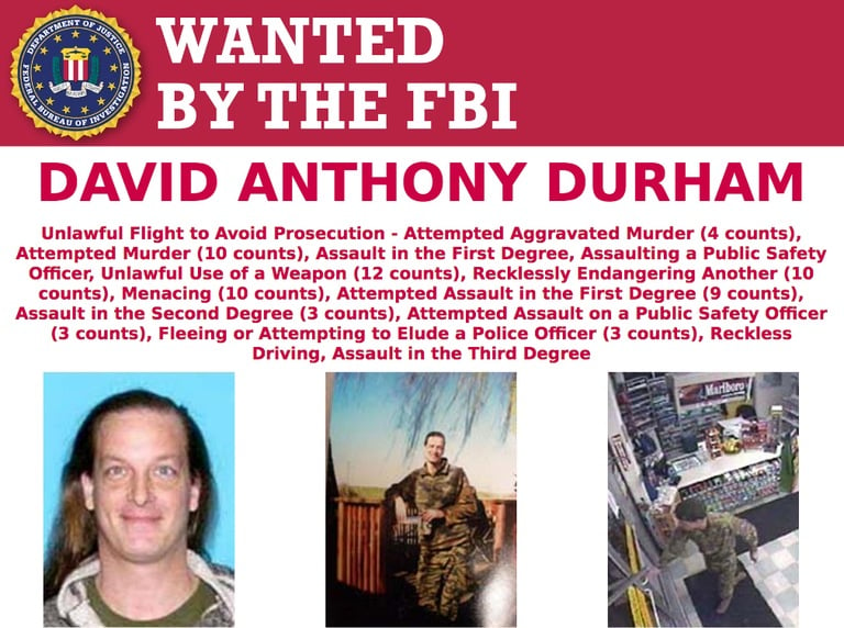 Screenshot of top portion of Wanted by the FBI poster for David Anthony Durham