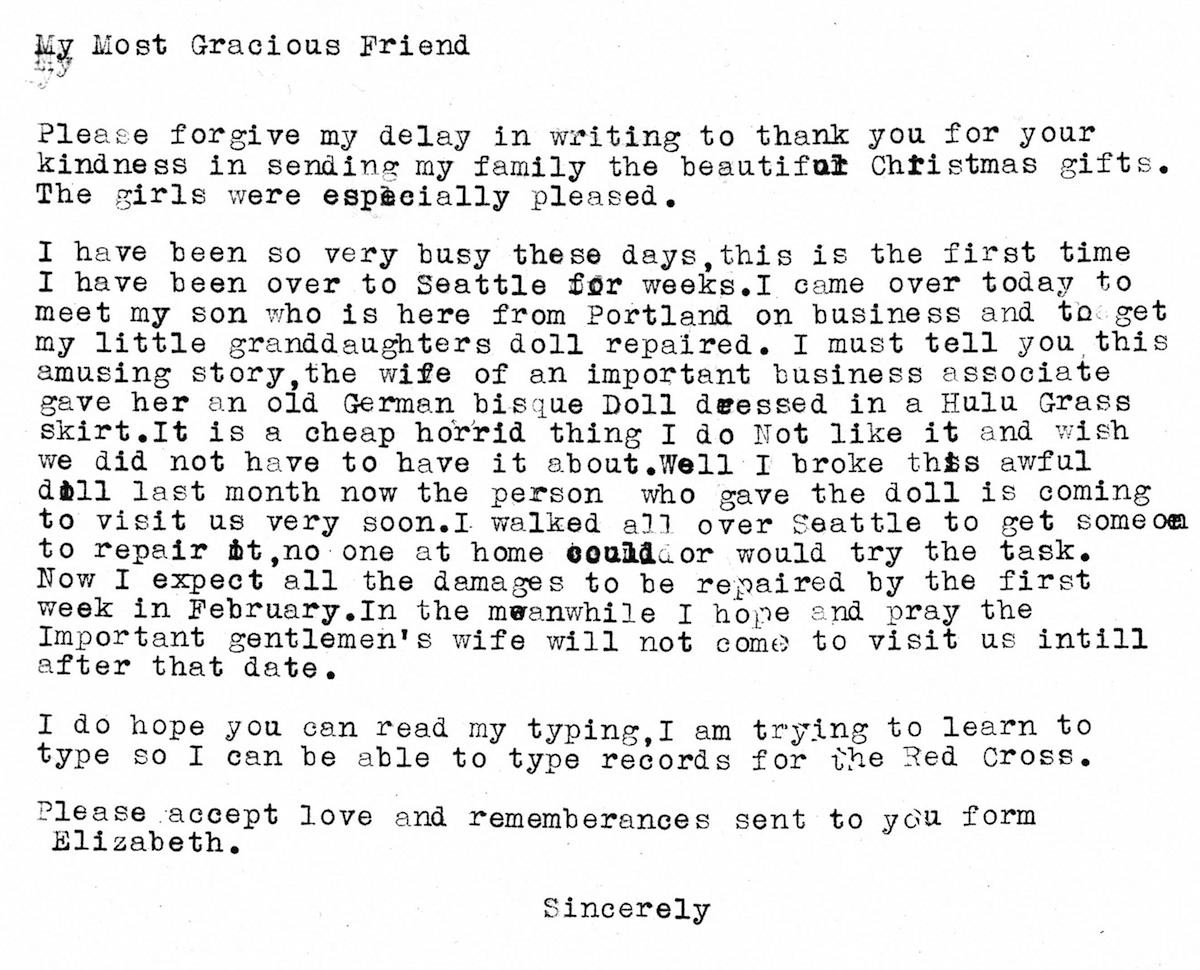 One of the bizarre letters turned in to the FBI (Image courtesy of <a href="https://www.fbi.gov/history/famous-cases/velvalee-dickinson-the-doll-woman" target="_blank" rel="noreferrer noopener">FBI.gov</a>)