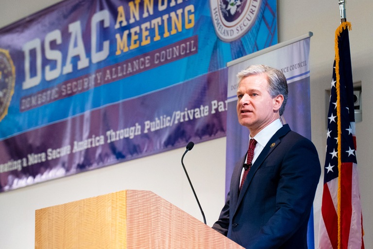 Director Wray Speaks at 2022 DSAC Conference