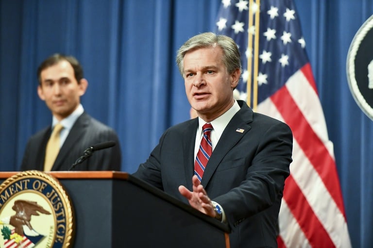 The Department of Justice announced a number of actions against people associated with the Chinese government who are accused of violating U.S. law.A At the press conference, FBI Director Christopher Wray noted that although the three cases may appear unrelated, each shows that theA Chinese government is willing to run over international laws as they seek to assert their authoritarian views.