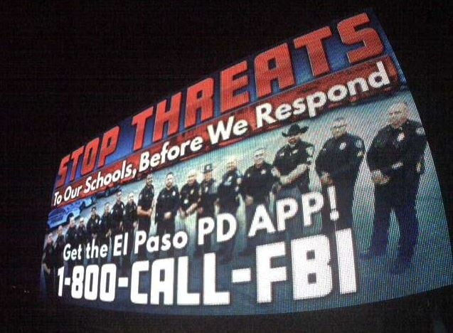 El Paso School Threats Billboard