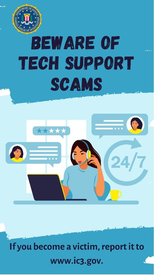 El Paso Tech Support Scams Poster