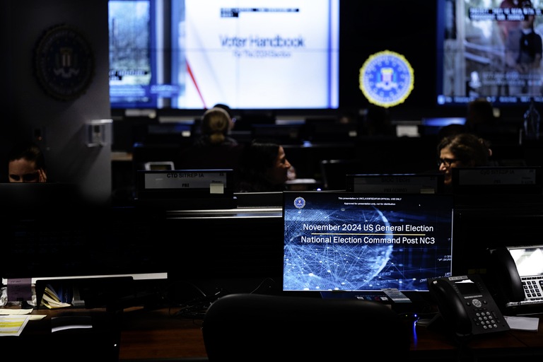 FBI Personnel Staff 2024 Election Command Post (1 of 4) FBI Personnel Staff 2024 Election Command Post (1 of 4)