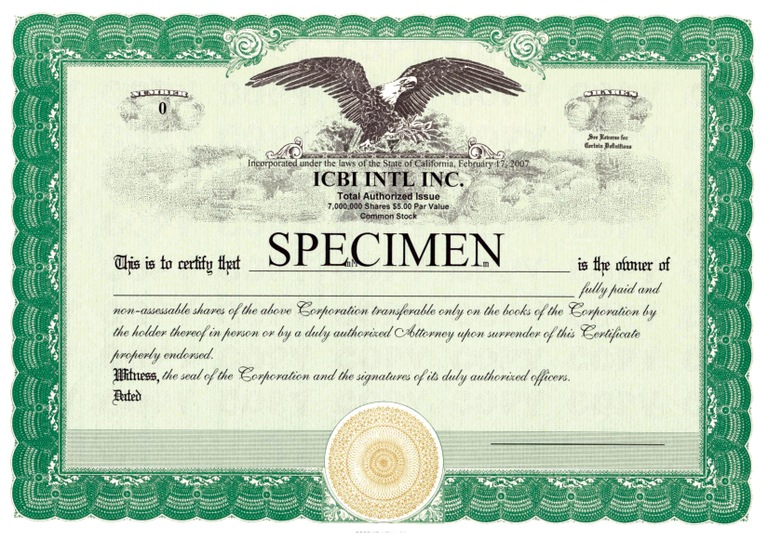 Pharmaceutical executive Greg Ruehle issued fake stock certificates like this one to victims who thought they were investing in a legitimate medical research company.
