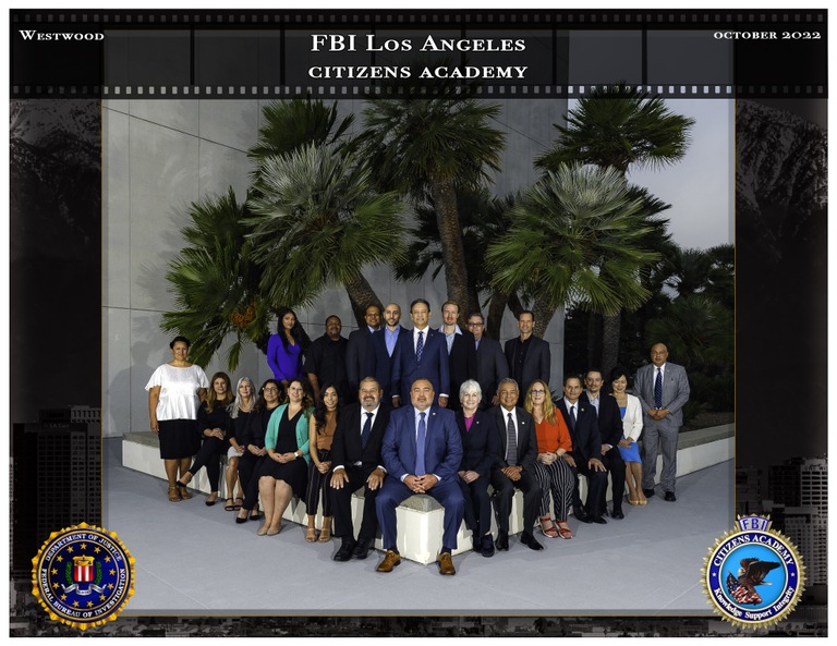 2022 FBI Los Angeles Citizens Academy with Acting SAC Daniel Lindstrom