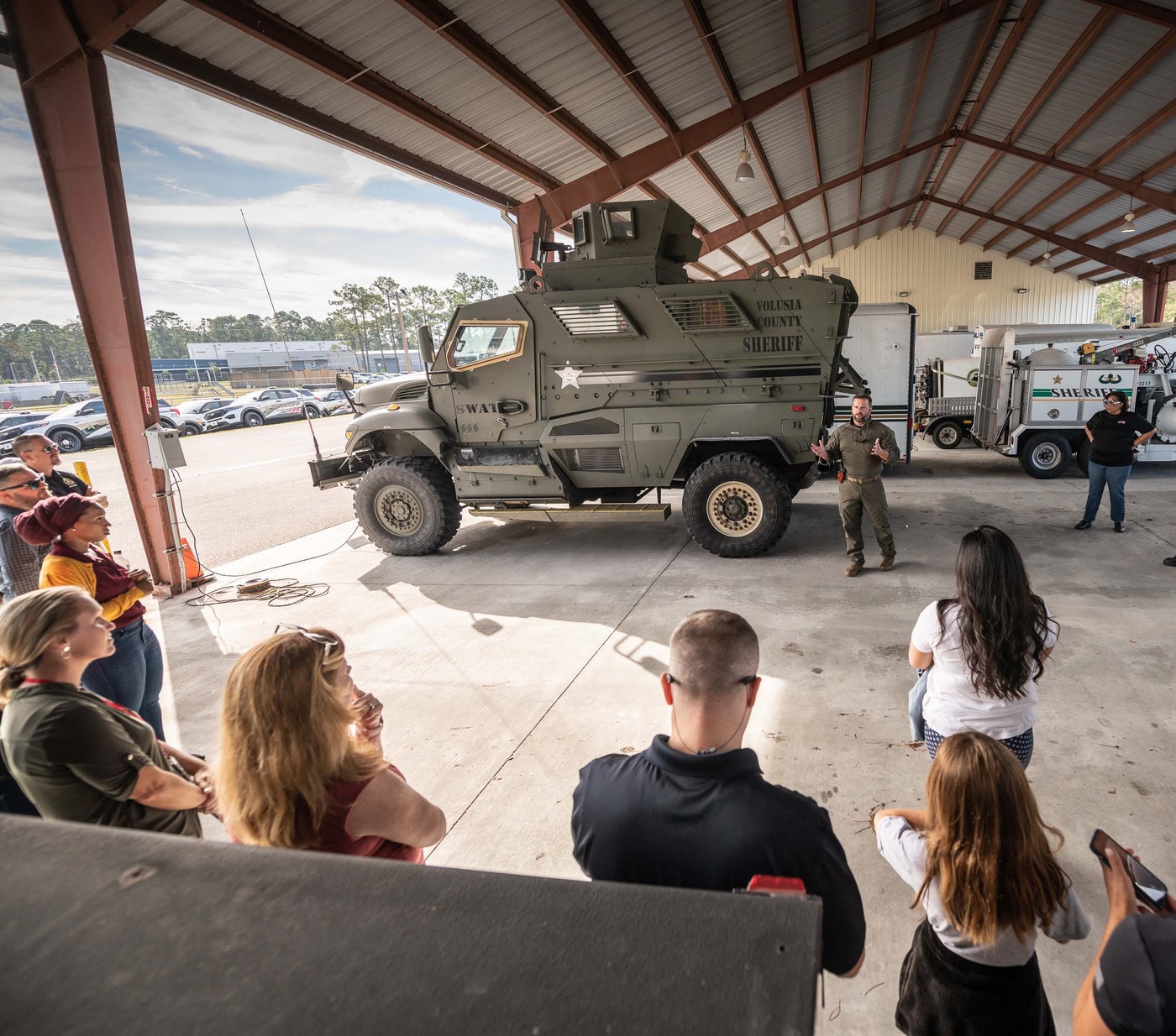 Volusia Sheriff’s Office provide participants with a behind the scenes look at the tactical vehicles used to protect deputies and the community.