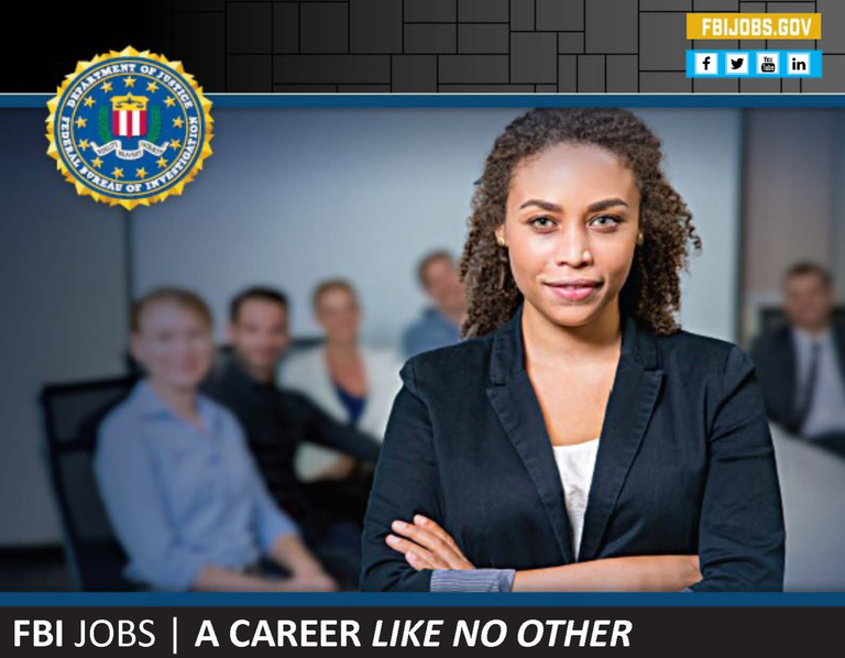 FBI Jobs Recruitment Stock Image