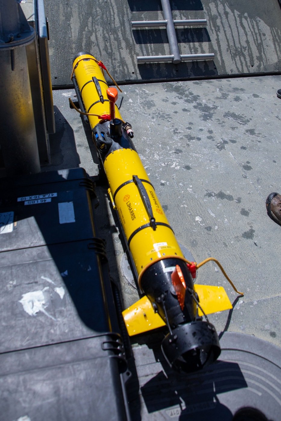 The USERT team used sidescan sonar data collected from this remotely controlled submersible.