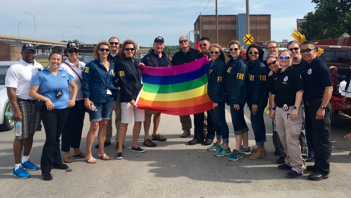 On Saturday, June 25, 2016, members of the FBI's Omaha field office joined the Omaha police chief and police officers to march in the Heartland Pride Parade, the largest LGBT celebration in the metropolitan area.