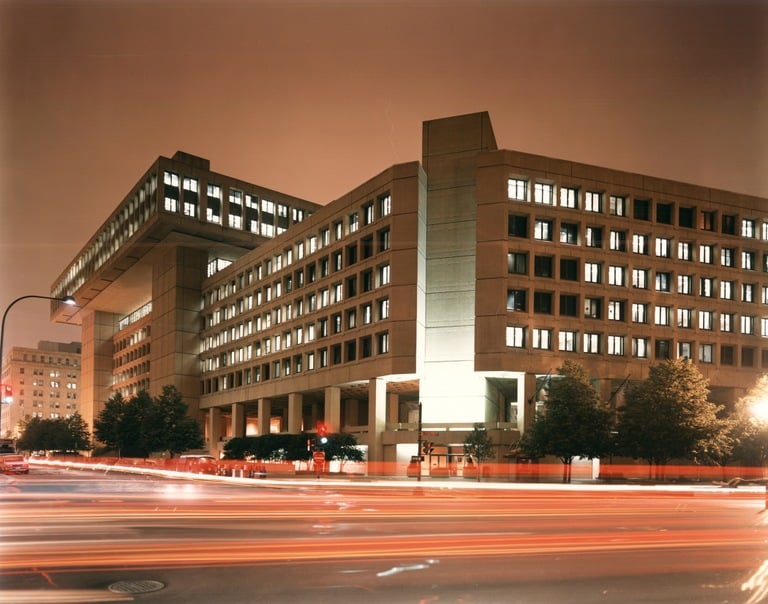 FBI Headquarters Building at Night