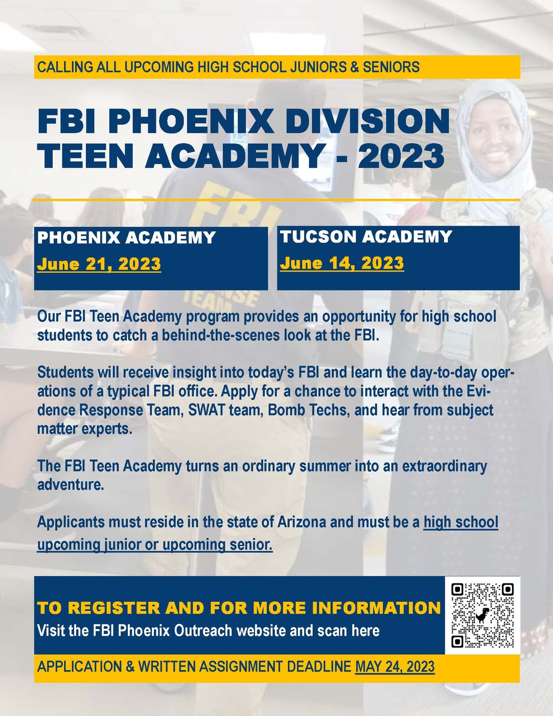 Phoenix FBI Teen Academy Poster