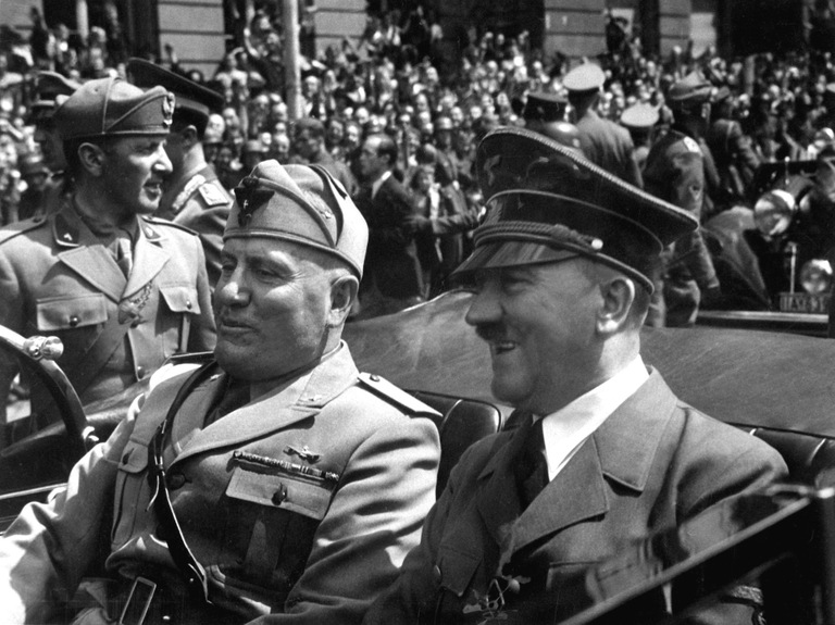 Hitler and Mussolini in 1940. AP Photo.
