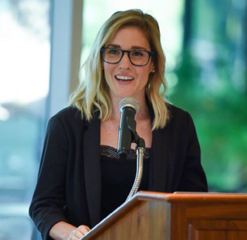 Holly R. Huffnagle, who serves as the American Jewish Committee's U.S. director for combating antisemitism, co-hosted a presentation on understanding and recognizing contemporary antisemitism for Bureau personnel in 2022.