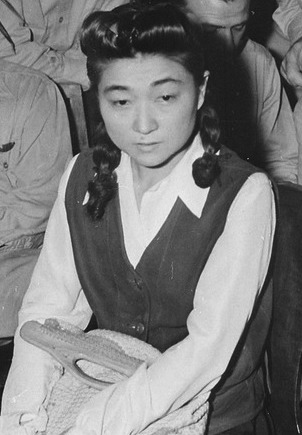 Iva Toguri Aquino, who gained notoriety as the mythical Tokyo Rose, was the seventh person to be convicted of treason in U.S. history. Photo courtesy of the National Archives.