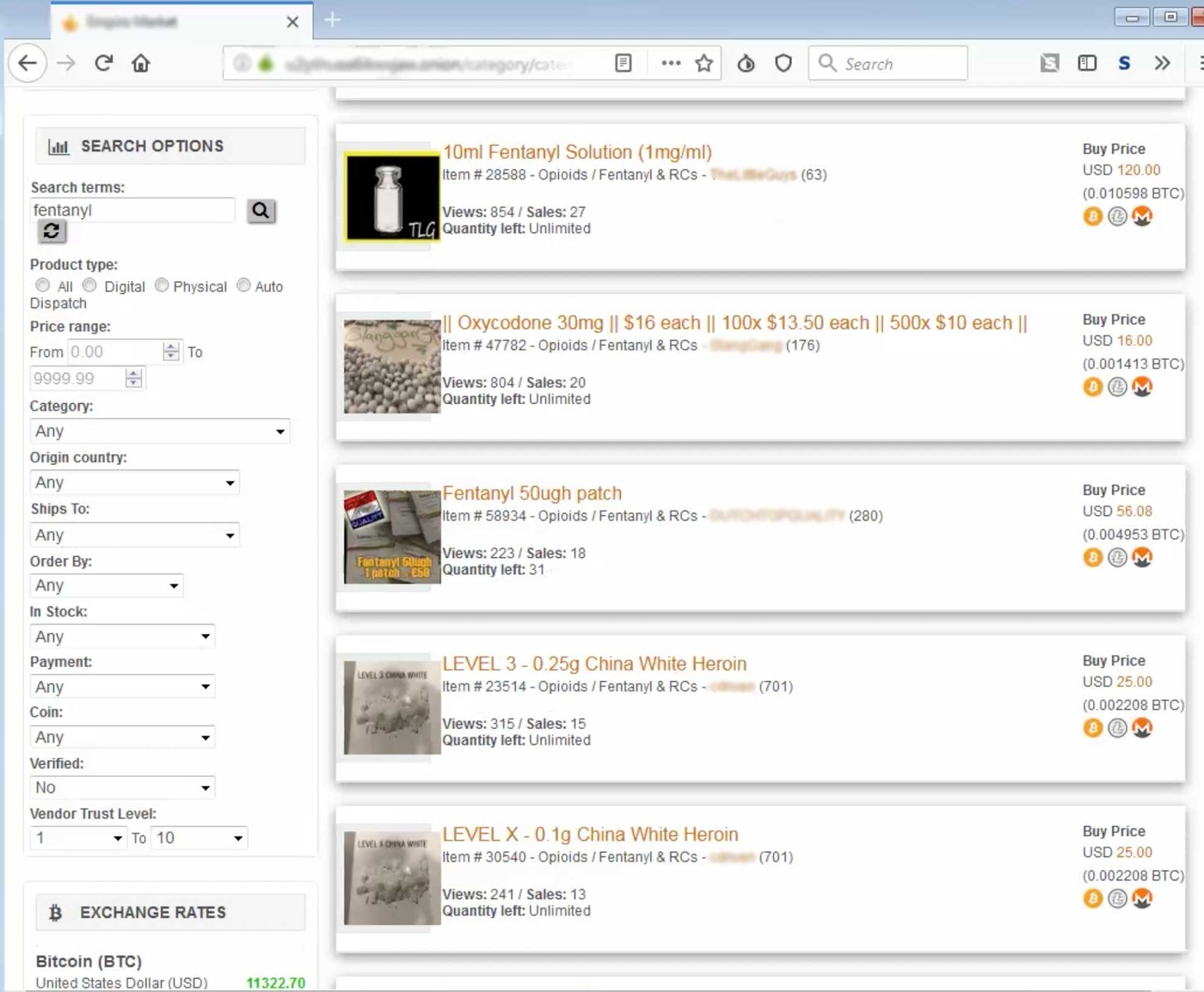 Screenshot of shuttered Darknet marketplace.