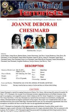 Joanne Chesimard Most Wanted Terrorists Poster