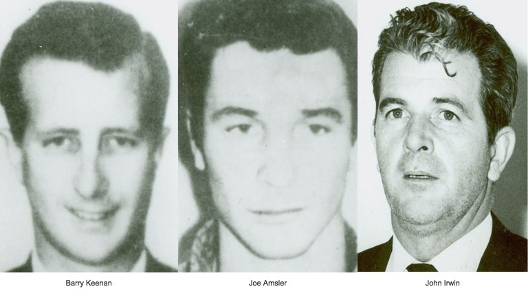 Barry Keenan, Joe Amsler, and John Irwin, who all participated in the kidnapping of Frank Sinatra, Jr. in 1963.