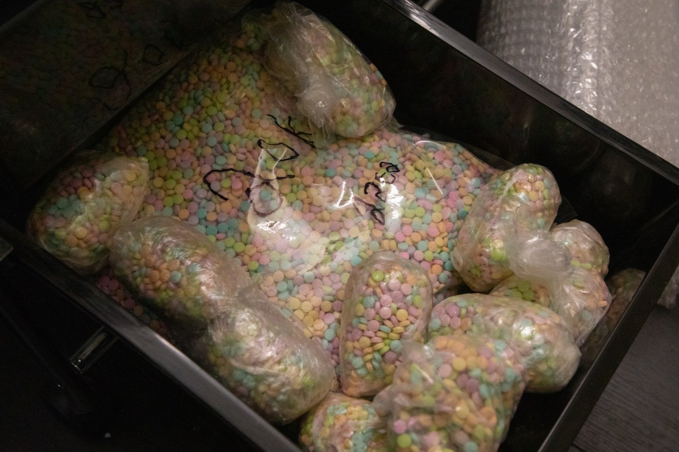 Fake pills are one of the drivers of a growing and alarming number of overdose deaths in the United States. These rainbow colored pills are often marketed to young people.