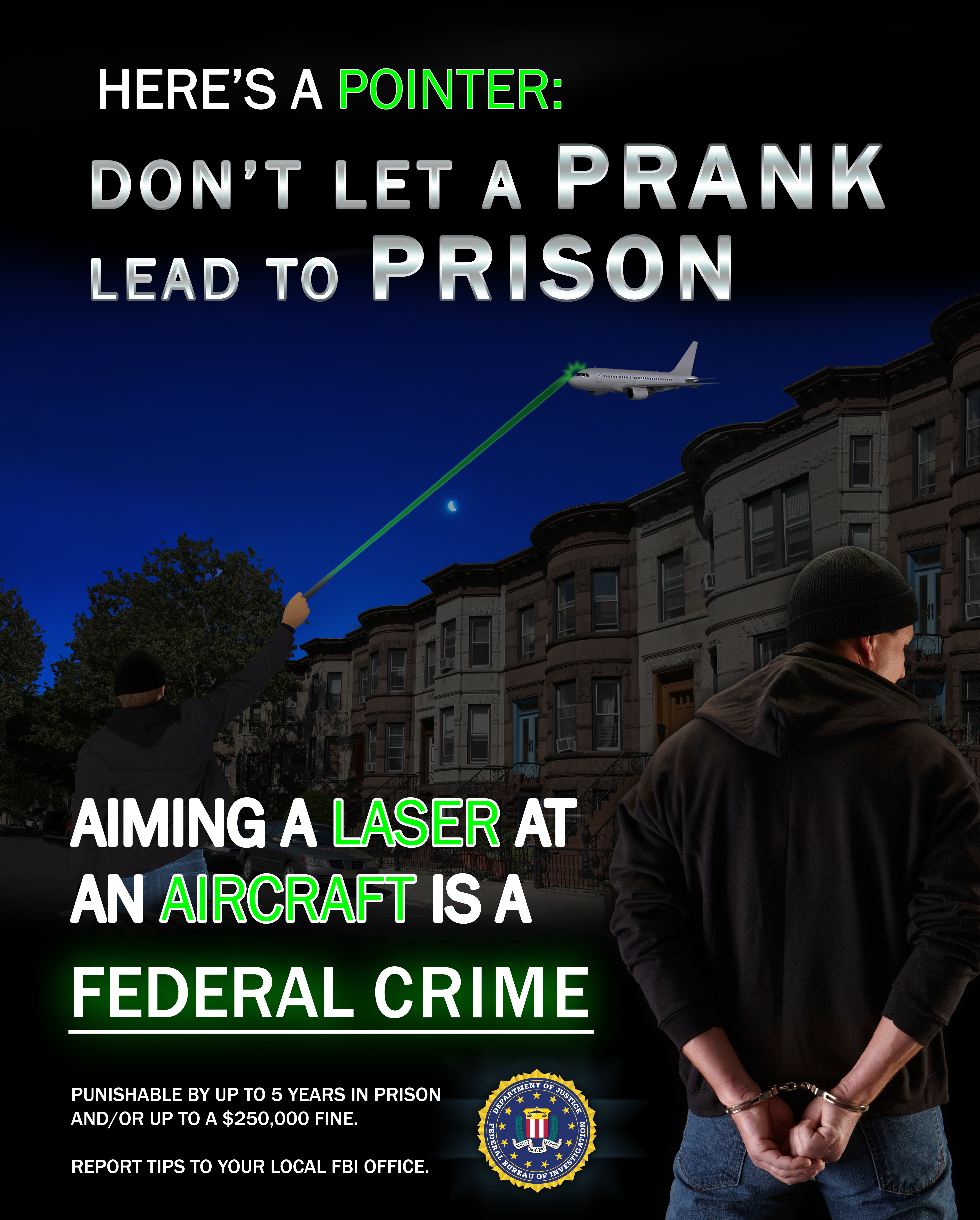 Protecting Aircraft from Lasers Poster (Urban)