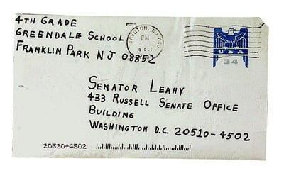 Anthrax Letter Addressed to Senator Leahy
