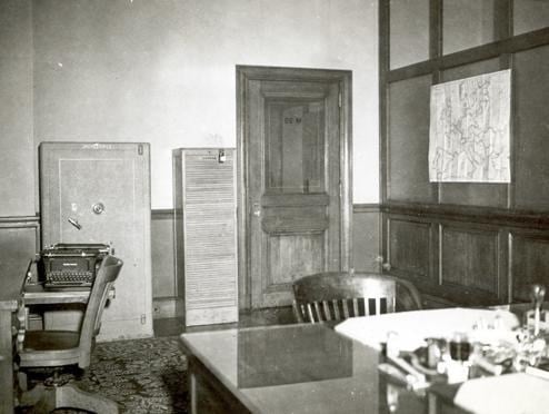 Inside the legal attaché office in Paris circa 1946.
