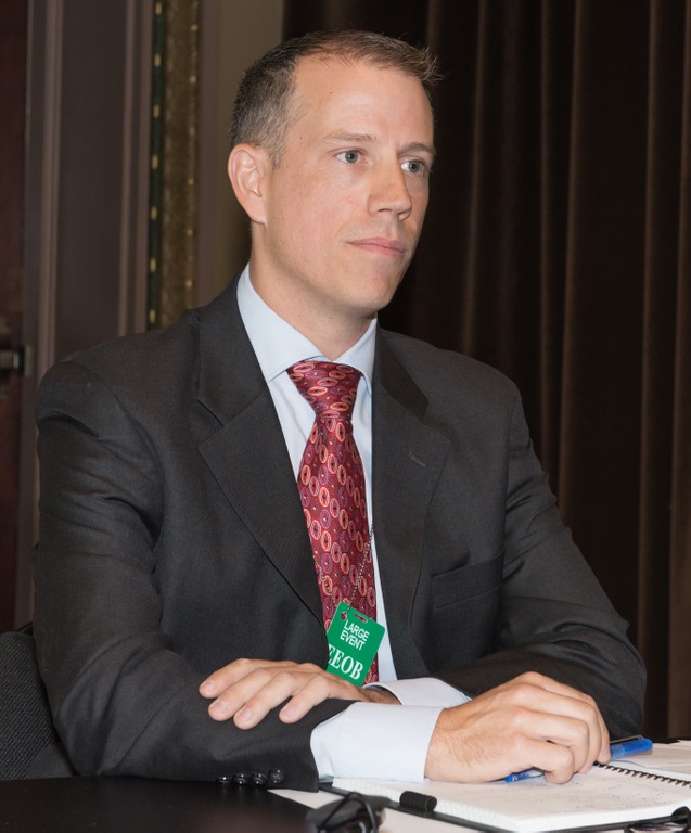 In July 2014, El Salvador Legal Attache Jason Kaplan speaks at the Central American Community Impact Exchange program, which unites civic groups and law enforcement organizations to deter gang violence and criminal activity by helping to keep young people from joining gangs.