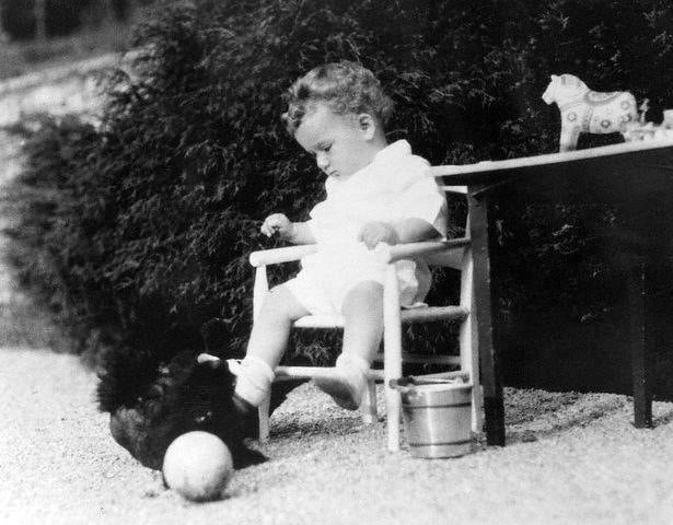Baby picture of Charles Lindbergh junior before he was kidnapped and murdered by Bruno Hauptmann in 1932.
