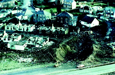 A massive crater created in the town of Lockerbie by the crash of Pan Am Flight 103 in December 1988. AP Photo