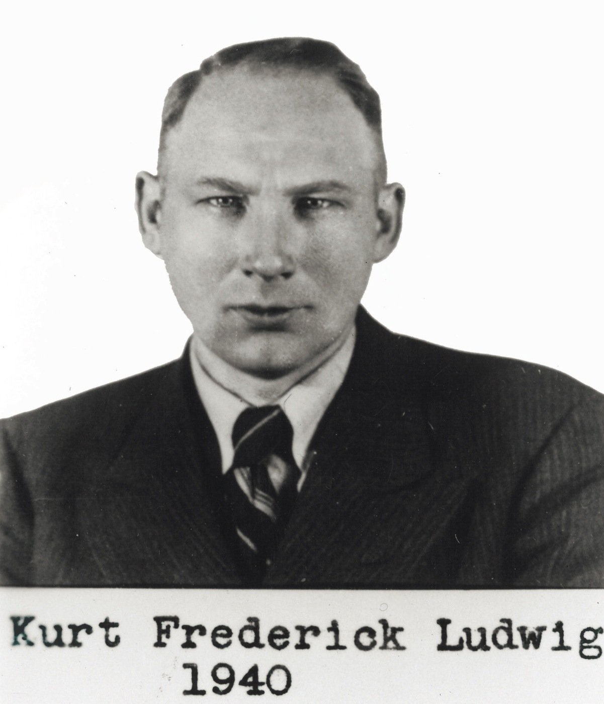 Kurt Frederick Ludwig, head of a German espionage ring during World War II. Ludwig was arrested by the FBI in 1941, and the last member of his spy ring was captured in 1946. The Germans had sent Ludwig to the U.S. in March 1940 to set up a ring of young, industrious agents who could gather information about U.S. troops, U.S. order of battle, and U.S. manufacturing.