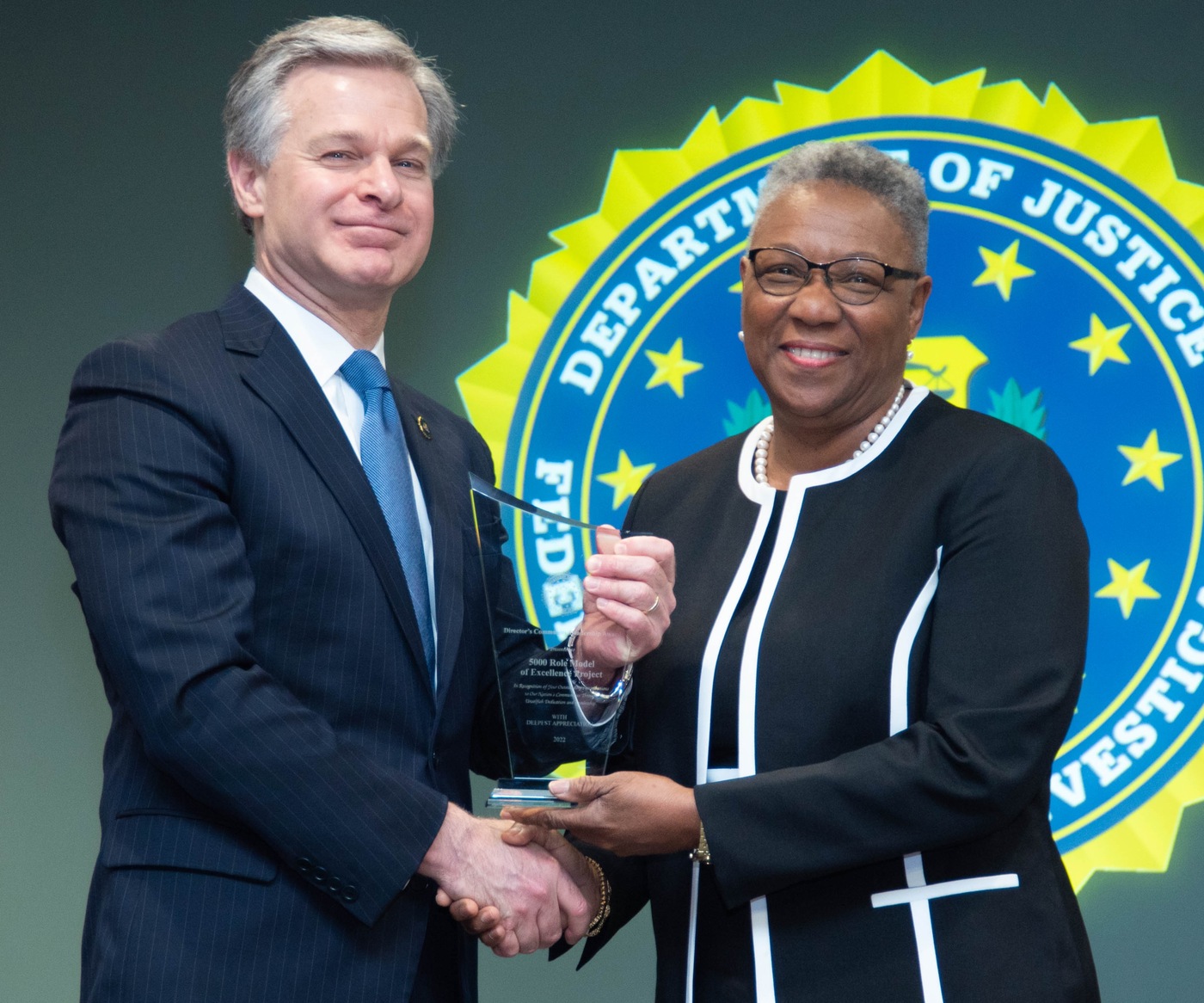 FBI Miami 2022 Director’s Community Leadership Award recipient 5000 Role Models of Excellence Project, represented by U.S. Rep. Frederica S. Wilson.
