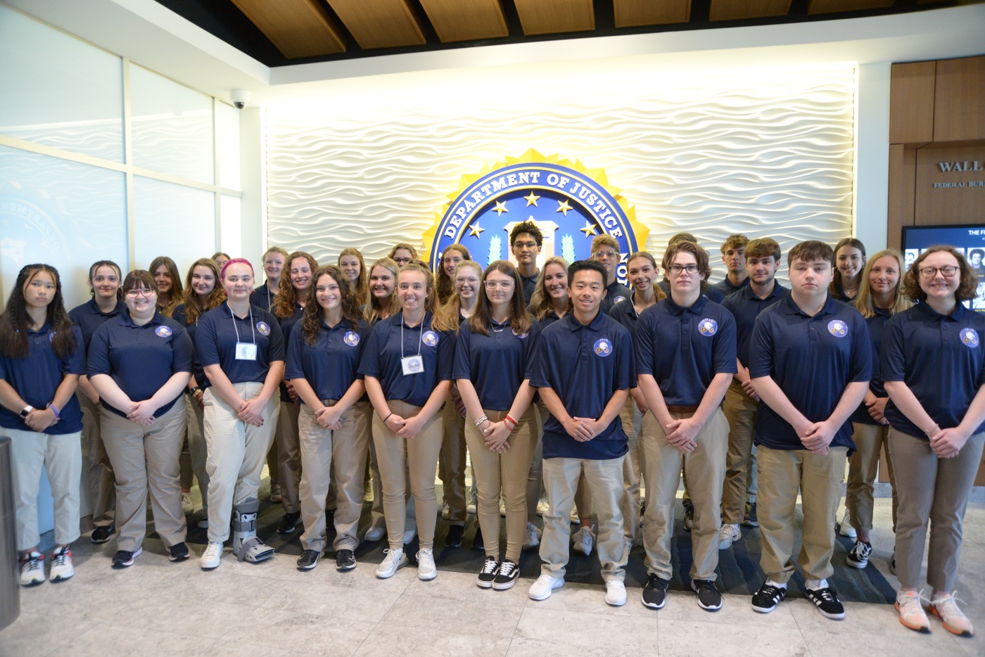 A photograph of FBI Milwaukee's most recent Teen Experience and Mentorship (TEAM) program attendees.