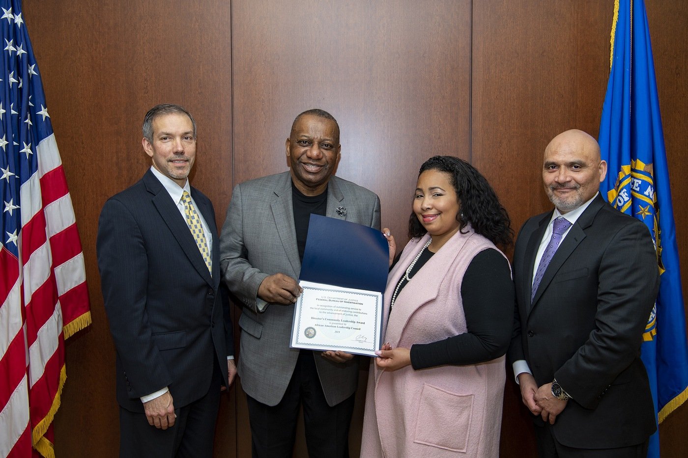 FBI Minneapolis 2019 Director’s Community Leadership Award recipient the African American Leadership Council.