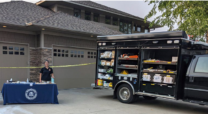 The Minneapolis Field Office supported several National Night Out events in Minnesota and North Dakota in August 2021; some stops even included a visit from an FBI Evidence Response Team vehicle.