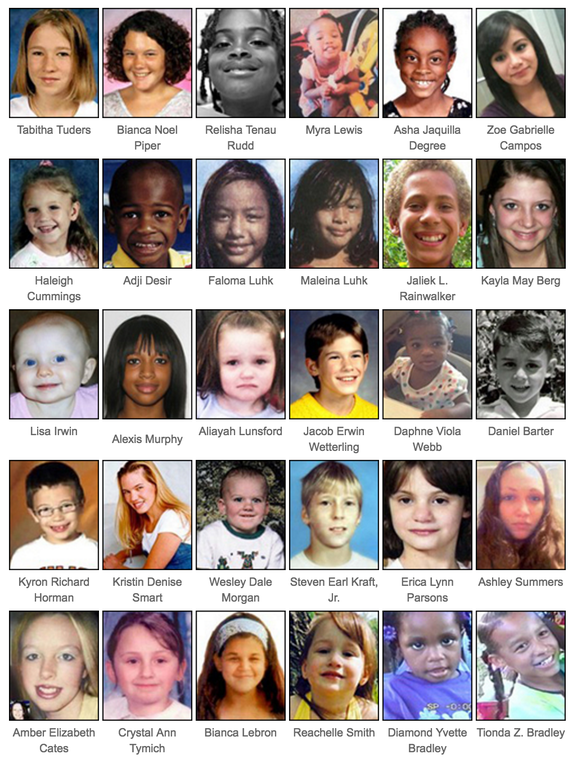 As we approach National Missing Children’s Day 2015, the FBI would like to ask the public for its continued help in locating any of the young victims pictured in this image.