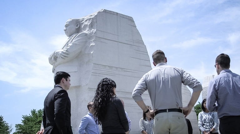 New agents and intelligence analysts visit the nation’s capital to view the Martin Luther King, Jr. Memorial and the U.S. Holocaust Memorial Museum as part of their ethics training at the FBI Academy.