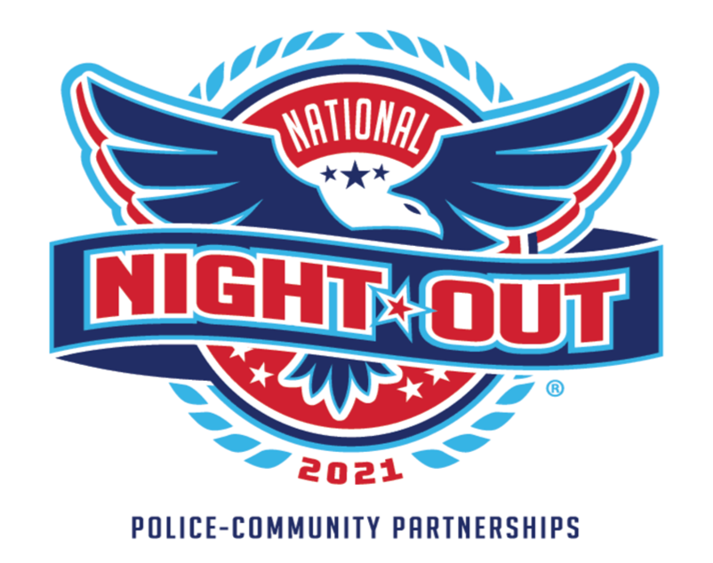 National Night Out 2021 police-community partnerships graphic.