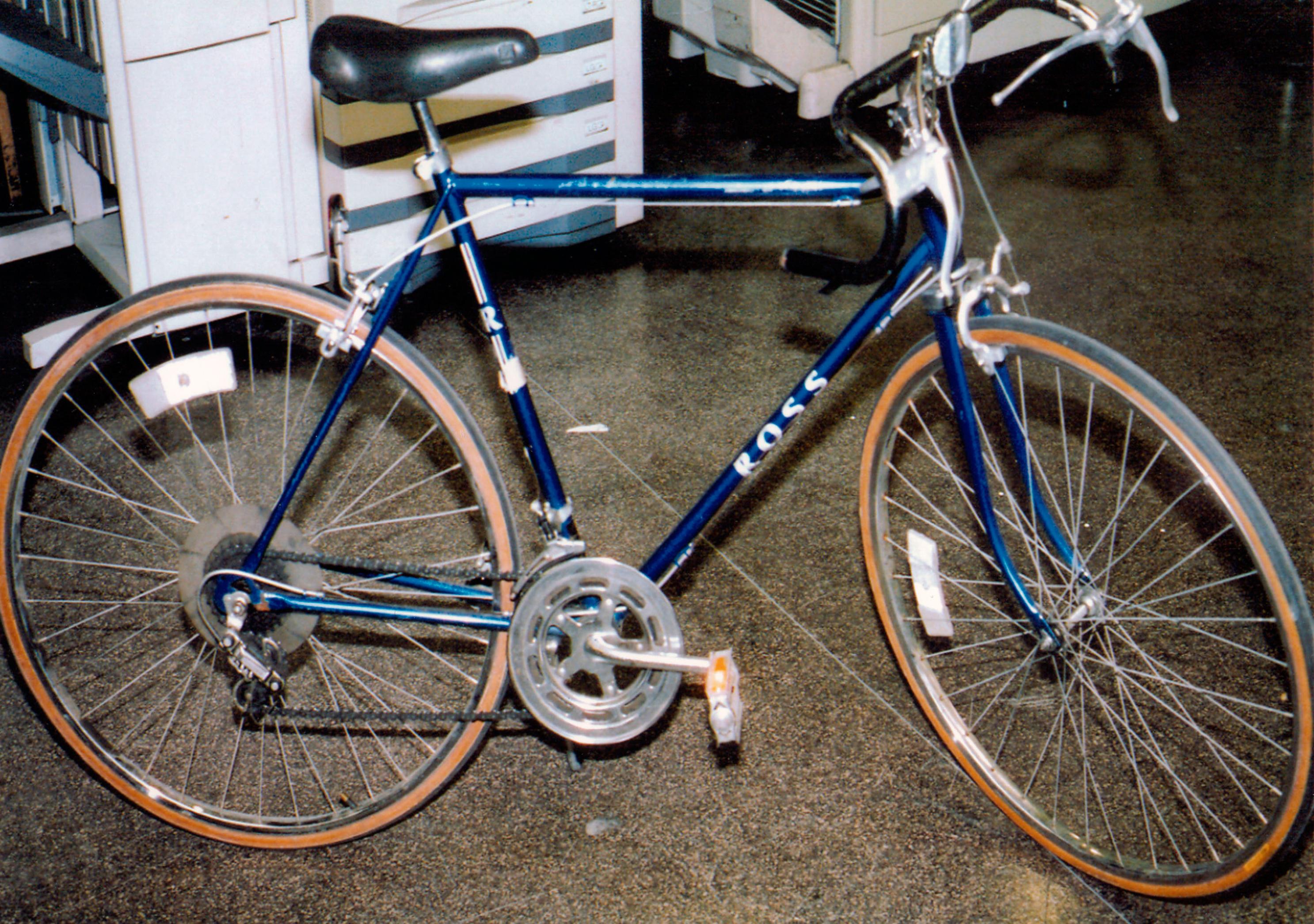 Bicycle Used by Suspect in 2008 Times Square Bombing Attack Blue Ross bicycle used by suspect in the unsolved March 6, 2008 bombing of the United States Armed Forces Recruiting Station in Times Square. See https://www.fbi.gov/contact-us/field-offices/newyork/news/press-releases/more-than-100-000-being-offered-for-information-in-unsolved-2008-times-square-bombing for more details.