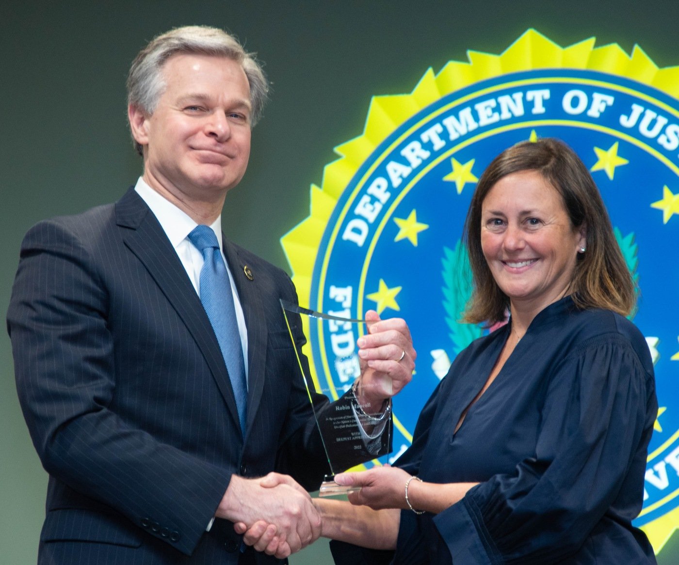 FBI Norfolk 2022 Director’s Community Leadership Award recipient Robin Mancoll.